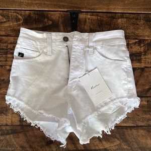 Womens White jean shorts size 23